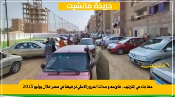 مفاجأة في الترتيب.. قائمة وحدات المرور الأعلى ترخيصًا في مصر خلال يوليو 2025 1